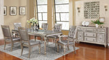 Danette Metallic Platinum Rectangular Dining Room Set