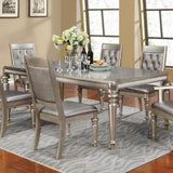 Danette Metallic Platinum Rectangular Dining Room Set