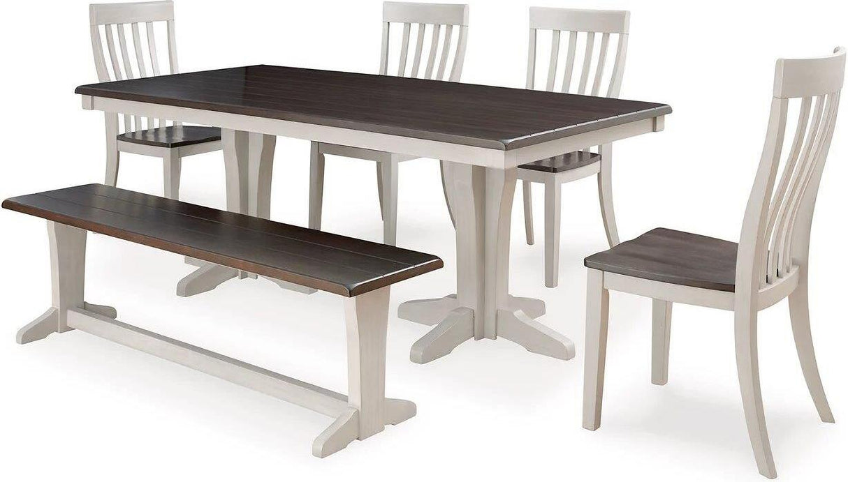 Darborn Dining Room Set In Gray and Brown