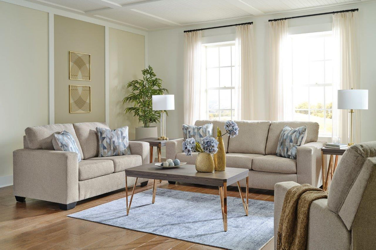 Deltona Living Room Set In Parchment