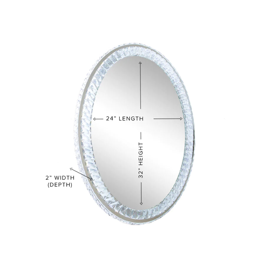 Diamond Collection OVAL Premium Illuminated Vanity Mirror