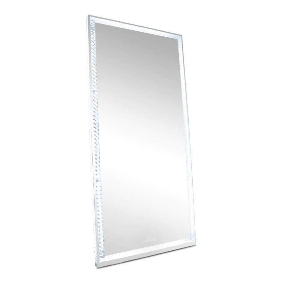 Diamond Collection RADIANT Premium Illuminated Crystal Floor Mirror