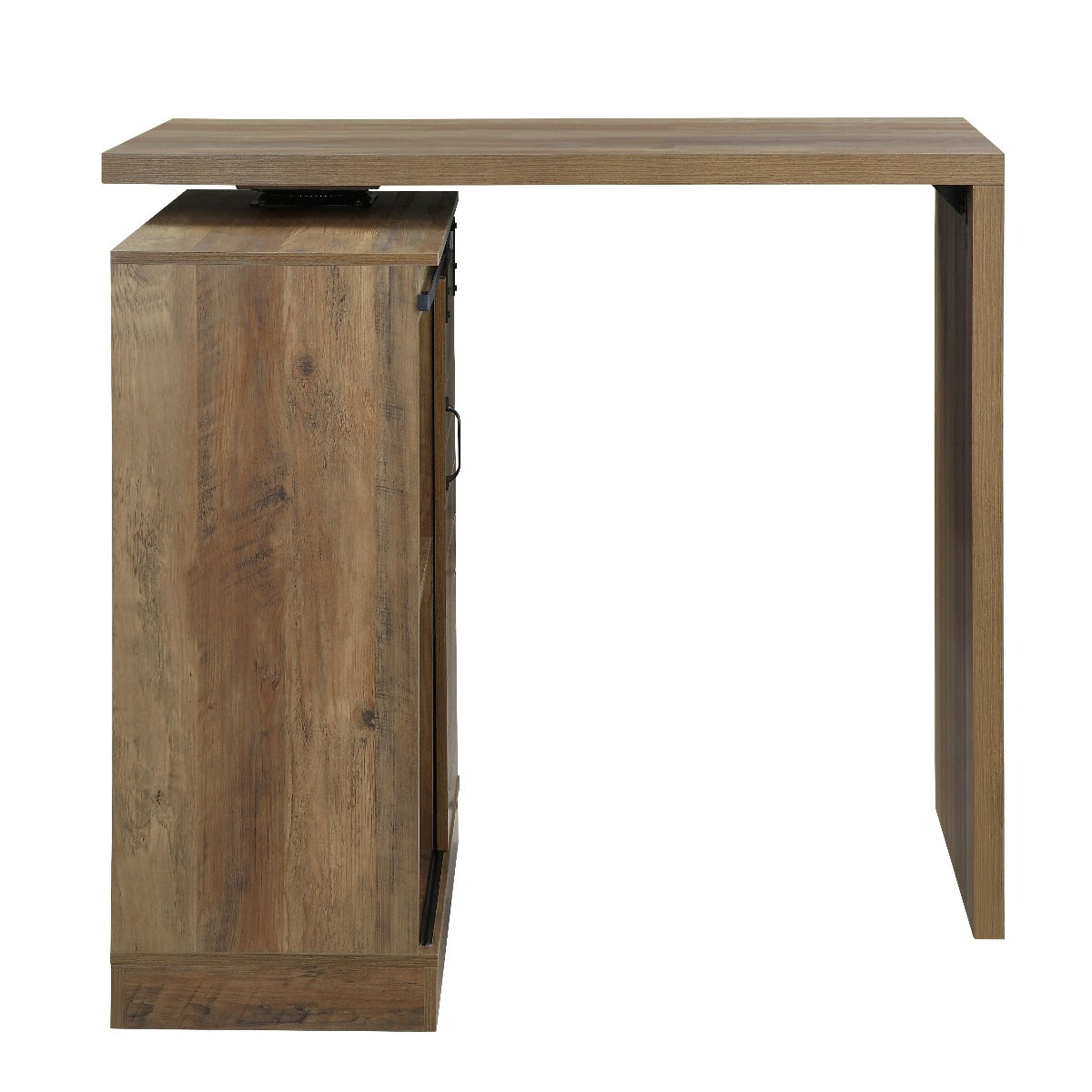 Quillon Rustic Oak Finish Bar Table