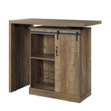 Quillon Rustic Oak Finish Bar Table