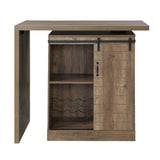 Quillon Rustic Oak Finish Bar Table