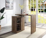 Quillon Rustic Oak Finish Bar Table