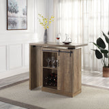 Quillon Rustic Oak Finish Bar Table