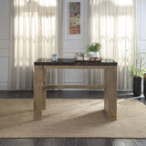 Charnell Marble Top & Oak Finish Counter Height Table