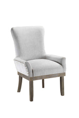 Landon Gray Linen & Salvage Gray Finish Dining Chair