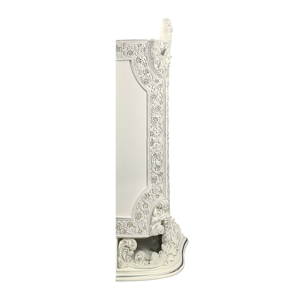 Adara Antique White Finish Curio