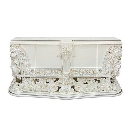 Adara Antique White Finish Server