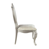 Bently Fabric & Champagne Finish Side Chair (Set-2)