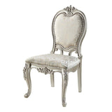 Bently Fabric & Champagne Finish Side Chair (Set-2)