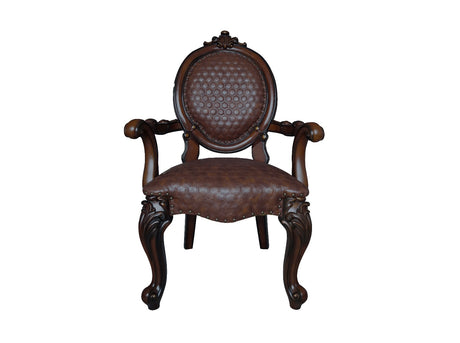 Versailles Cherry Finish Arm Chair (Set-2)