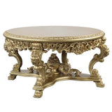 Bernadette Gold Finish Dining Table