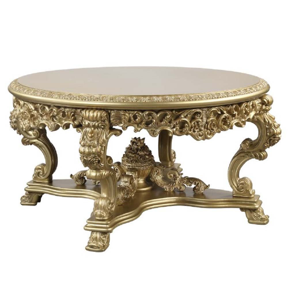 Bernadette Gold Finish Dining Table