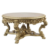 Bernadette Gold Finish Dining Table