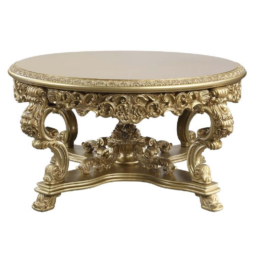 Bernadette Gold Finish Dining Table