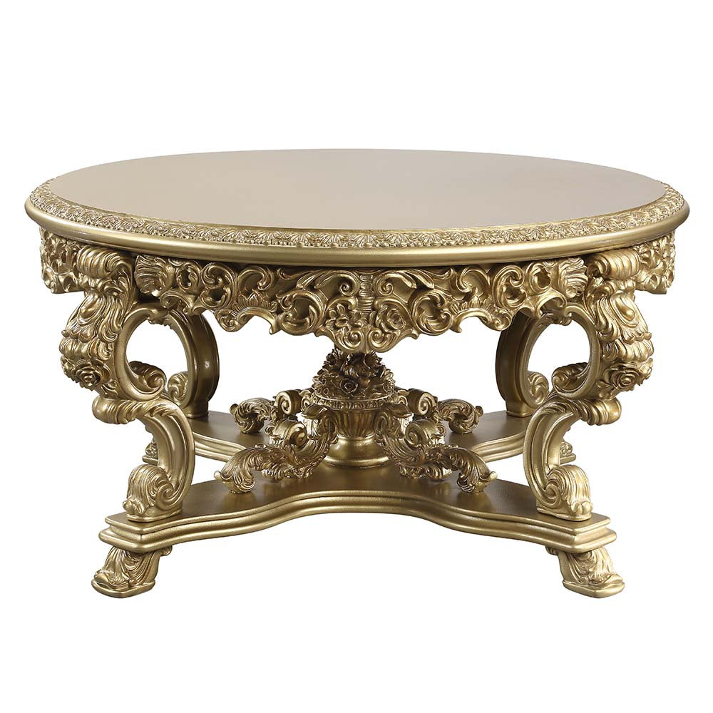 Bernadette Gold Finish Dining Table