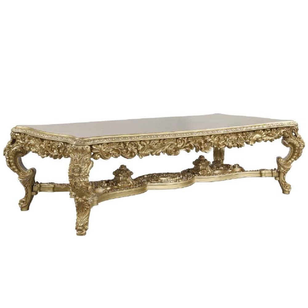 Bernadette Gold Finish Dining Table