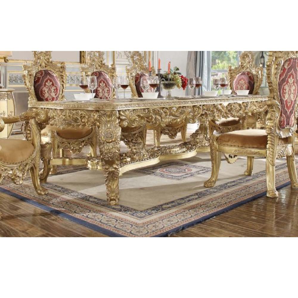 Bernadette Gold Finish Dining Table