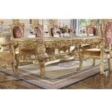 Bernadette Gold Finish Dining Table