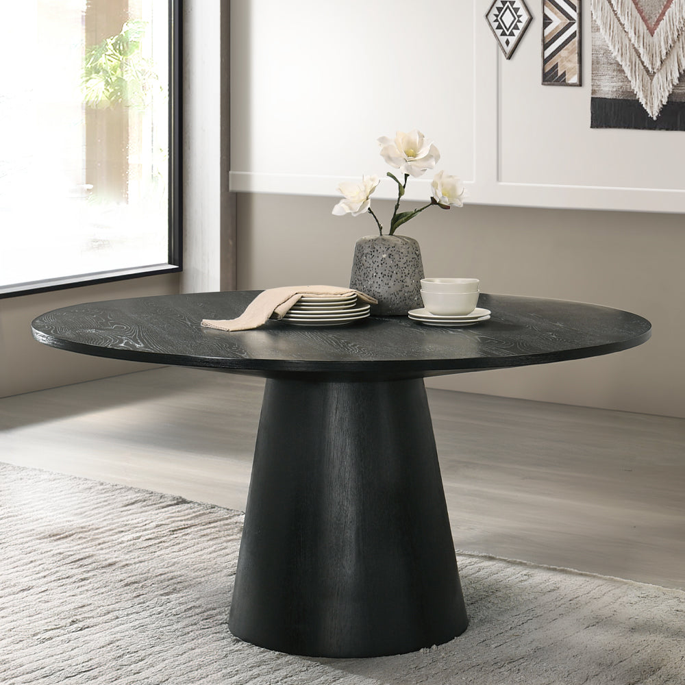 Froja Black Finish Dining Table