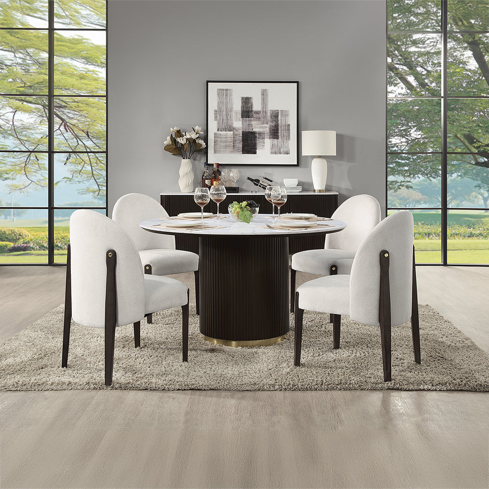 Clayten Round Dining Table w/Marble