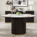 Clayten Round Dining Table w/Marble