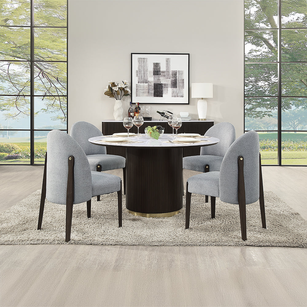 Clayten Round Dining Table w/Marble