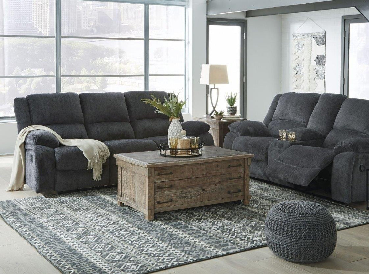 Draycoll Reclining Living Room Set In Slate