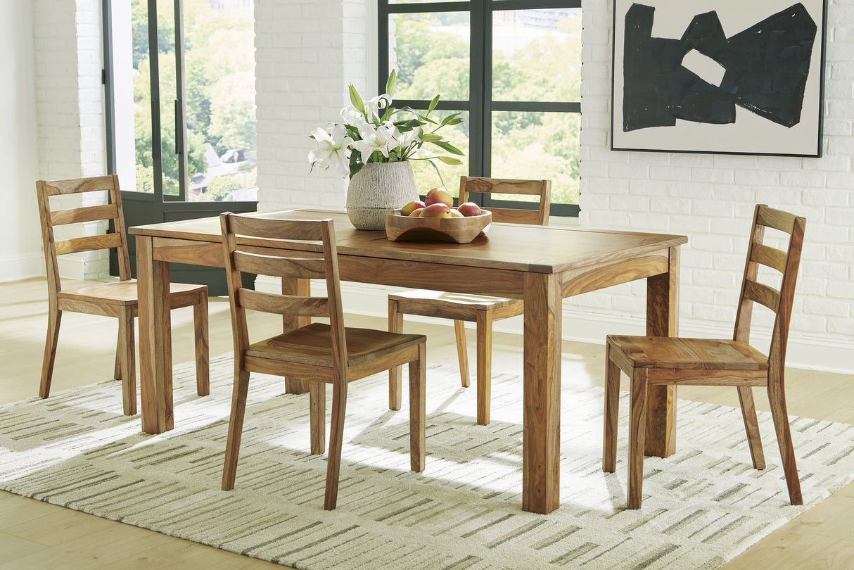 Dressonni Brown Extendable Dining Room Set