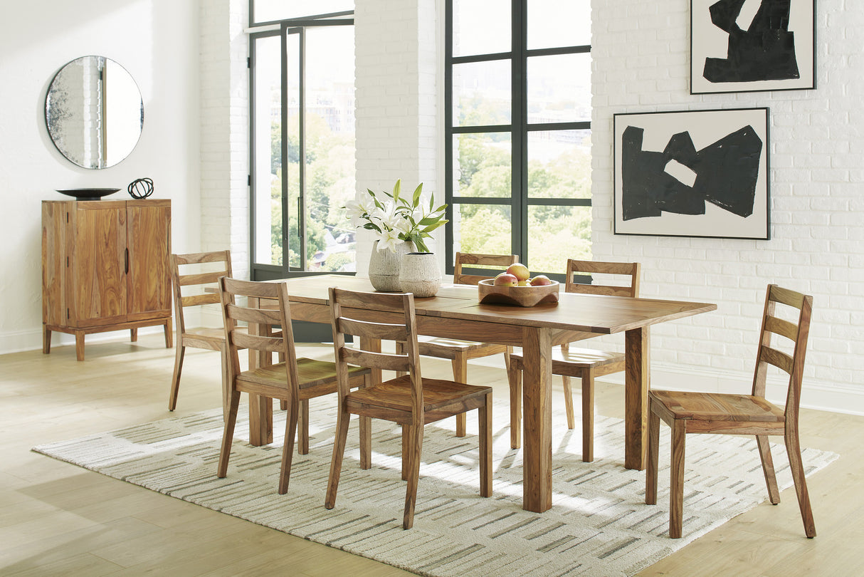 Dressonni Brown Extendable Dining Room Set