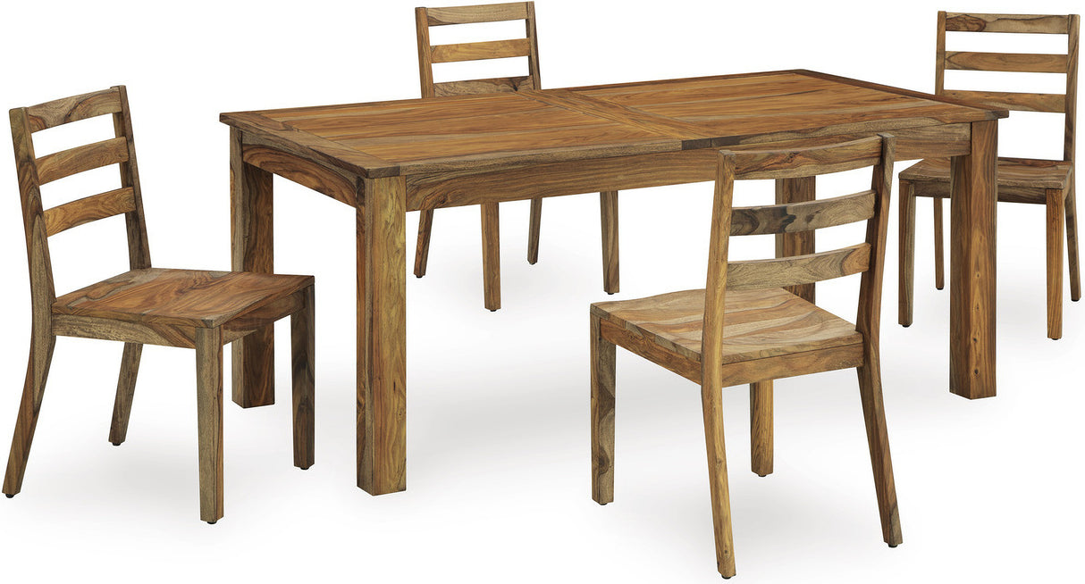 Dressonni Brown Extendable Dining Room Set