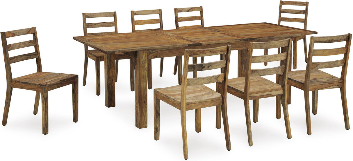 Dressonni Brown Extendable Dining Room Set