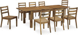 Dressonni Brown Extendable Dining Room Set