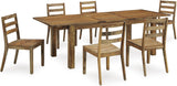 Dressonni Brown Extendable Dining Room Set