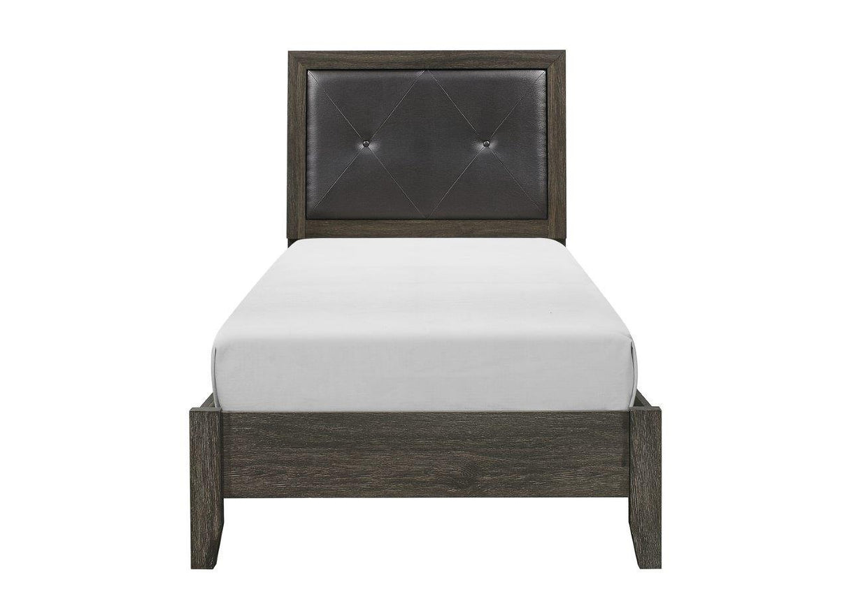 Edina Dary Gray Youth Upholstered Panel Bedroom Set