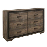 Ellendale Rustic Mahogany And Dark Ebony Panel Bedroom Set