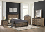 Ellendale Rustic Mahogany And Dark Ebony Panel Bedroom Set