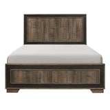 Ellendale Rustic Mahogany And Dark Ebony Panel Bedroom Set