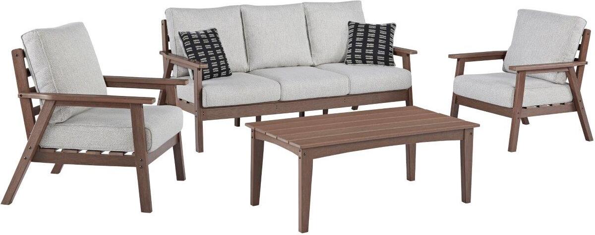 Emmeline Brown And Beige Outdoor Conversation Set