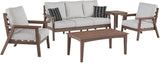 Emmeline Brown And Beige Outdoor Conversation Set