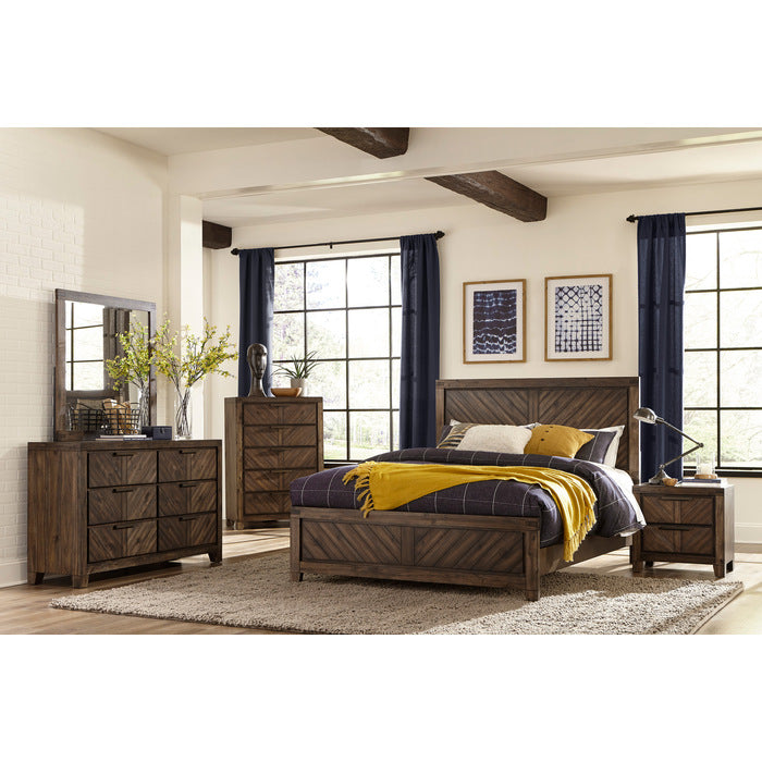 Parnell Distressed Espresso Eastern King Bed