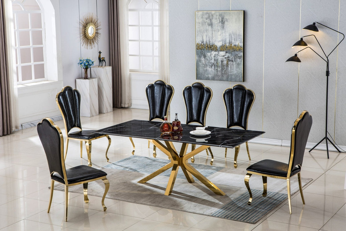 DT201GMB MARBLE DINING TABLE