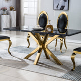 DT202GMB MARBLE DINING TABLE