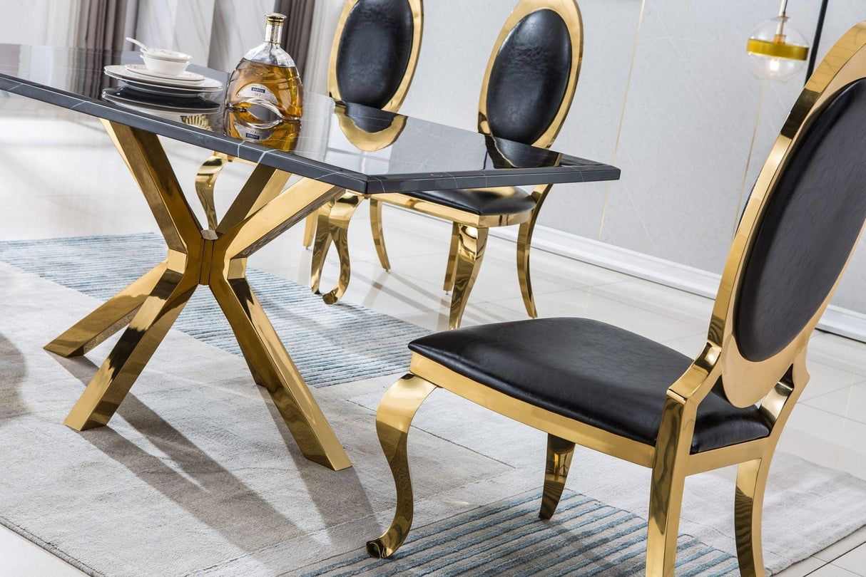 DT202GMB MARBLE DINING TABLE