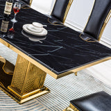 DT311GMB MARBLE DINING TABLE