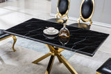 DT202GMB MARBLE DINING TABLE