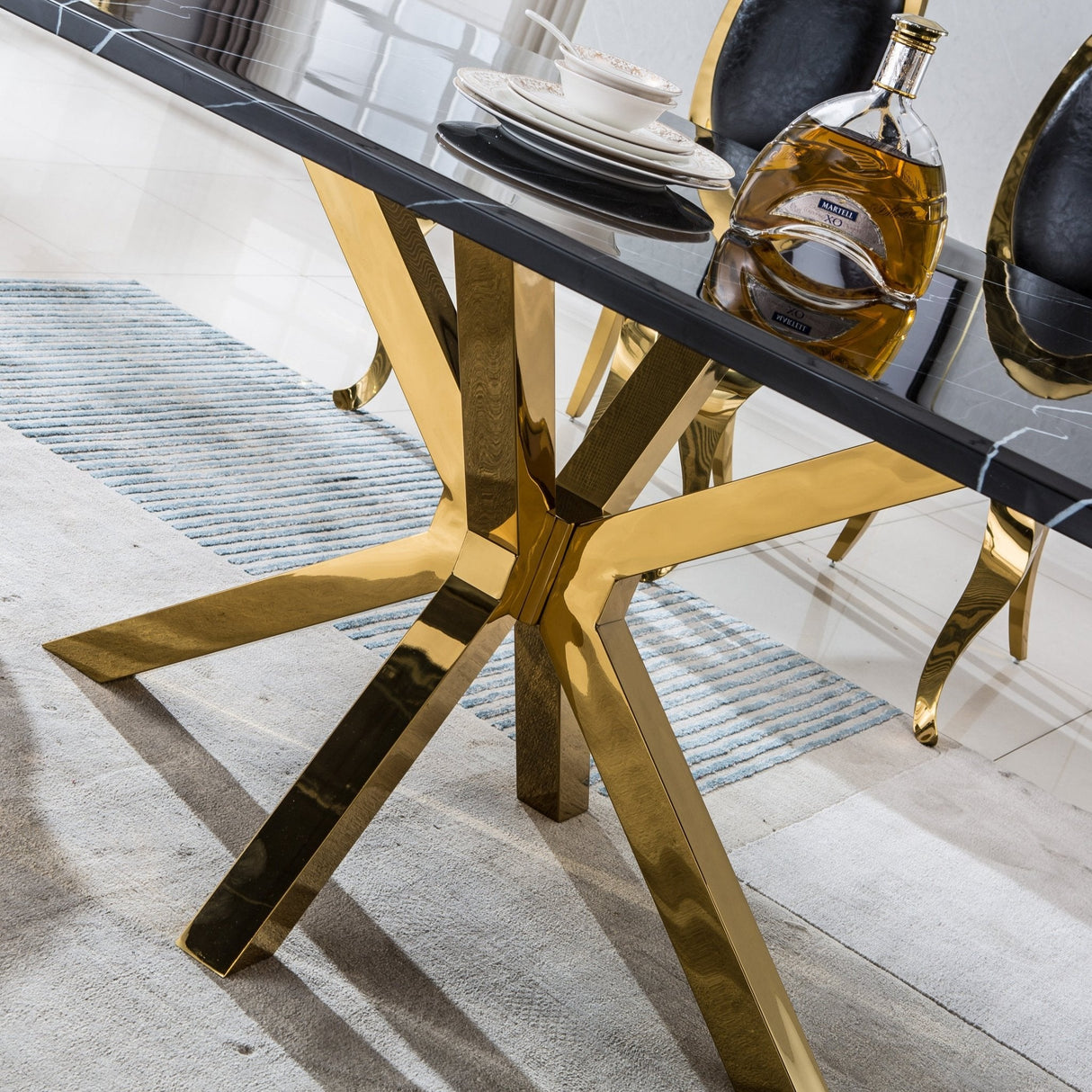 DT202GMB MARBLE DINING TABLE